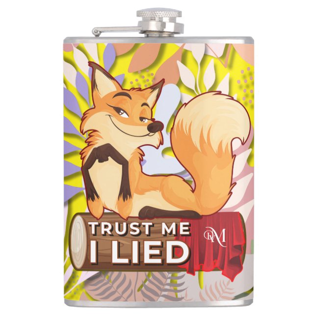 Vinyl Flask 8oz : Trust Me (yellow) (Front)
