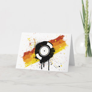 Vinyl Graffiti - DJ record DJing DJs Disc Jockey Card