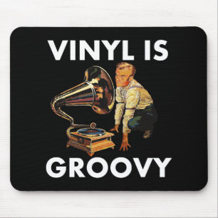 Vinyl Is Groovy Record Collector Humour Funny Pun Mouse Pad