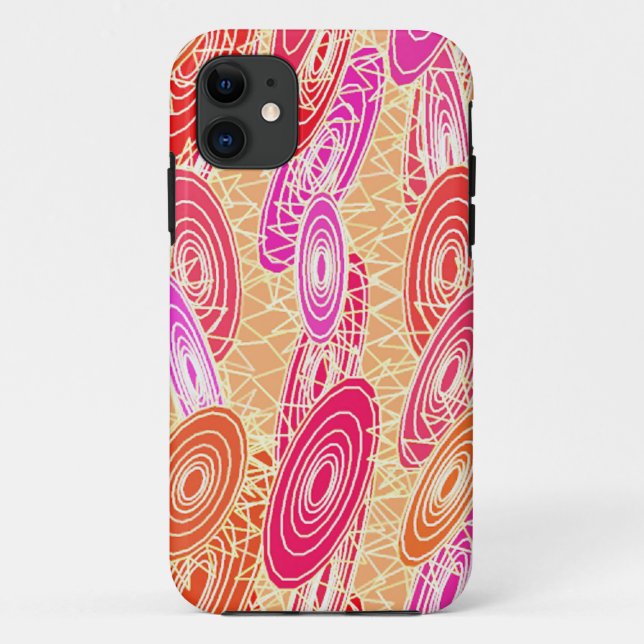 "Vinyl Jazz" abstract - orange, fuchsia, pink Case-Mate iPhone Case (Back)