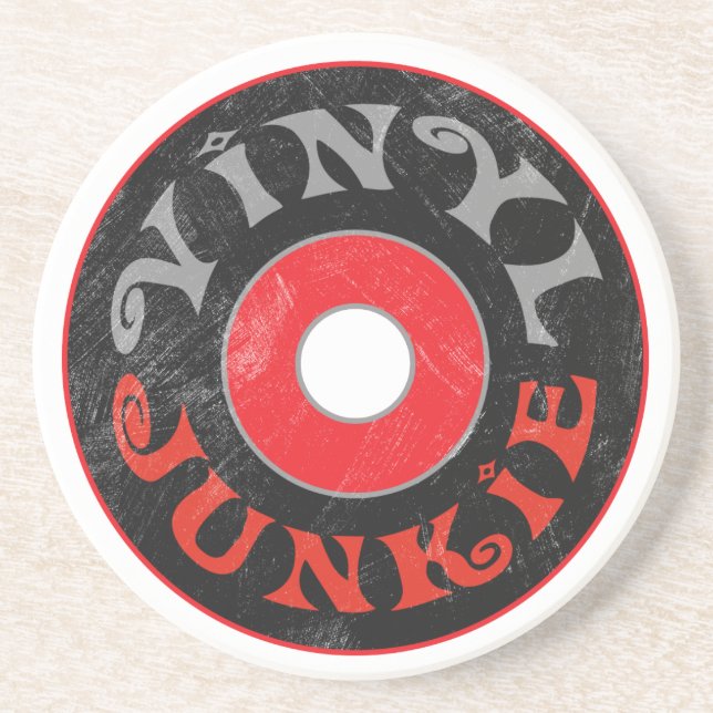 Vinyl Junkie Coaster (Front)