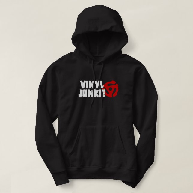 Vinyl Junkie Hoodie (Design Front)