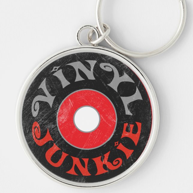 Vinyl Junkie Key Ring (Front)