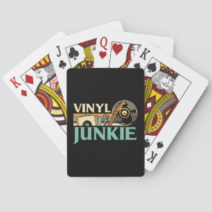 Vinyl Junkie LP Records DJ Turntable Music Collect Playing Cards