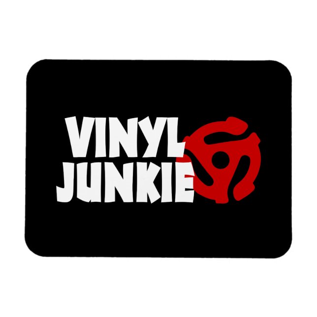 Vinyl Junkie Magnet (Horizontal)