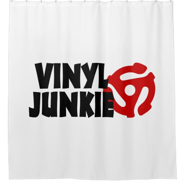 Vinyl Junkie Shower Curtain (Front)