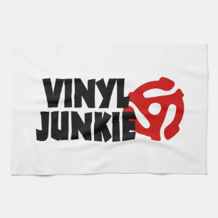 Vinyl Junkie Tea Towel