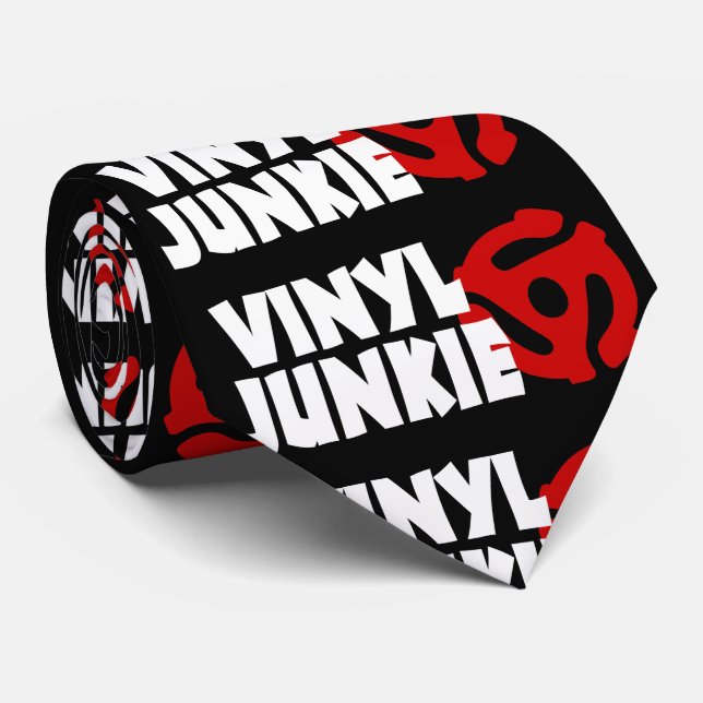 Vinyl Junkie Tie (Rolled)