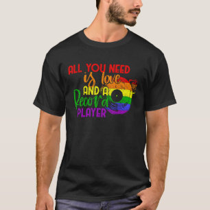 Vinyl LGBT All You Need Is Love & Retro Record Vin T-Shirt