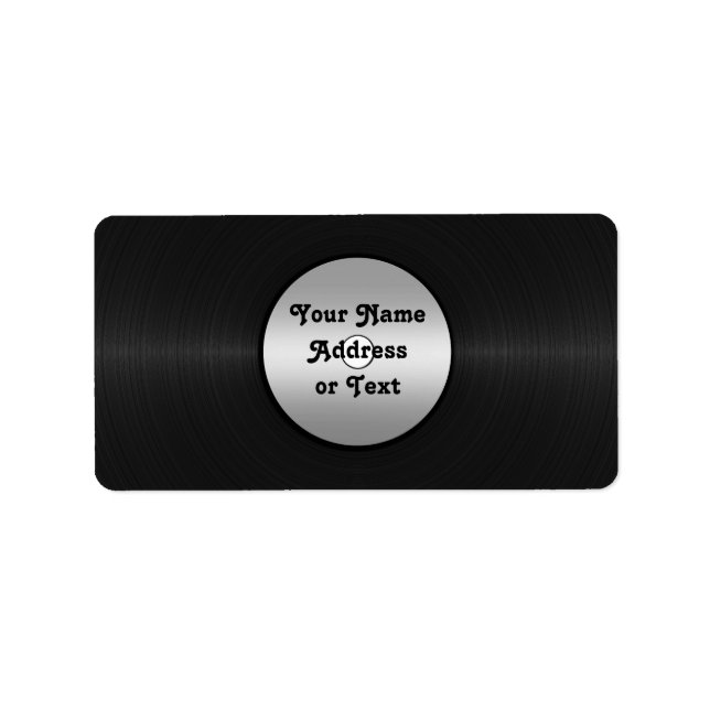 Vinyl-Look LP Record Label (Front)