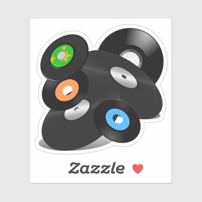 Vinyl-Look LP Records (Sheet)