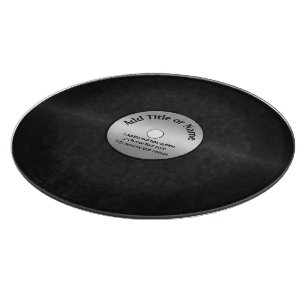 Vinyl LP Record Background Cutting Board