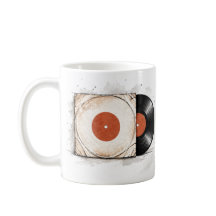 vinyl mug, coffee, tea, gift