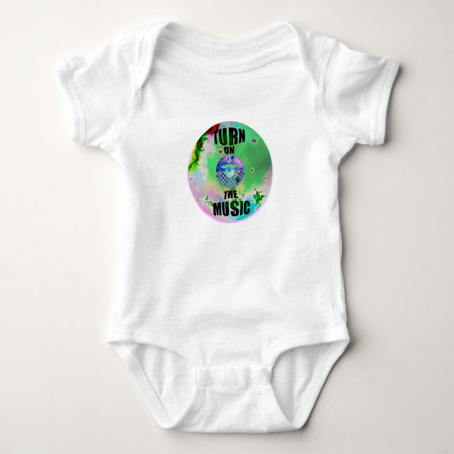 Vinyl  Music Baby Bodysuit (Front)