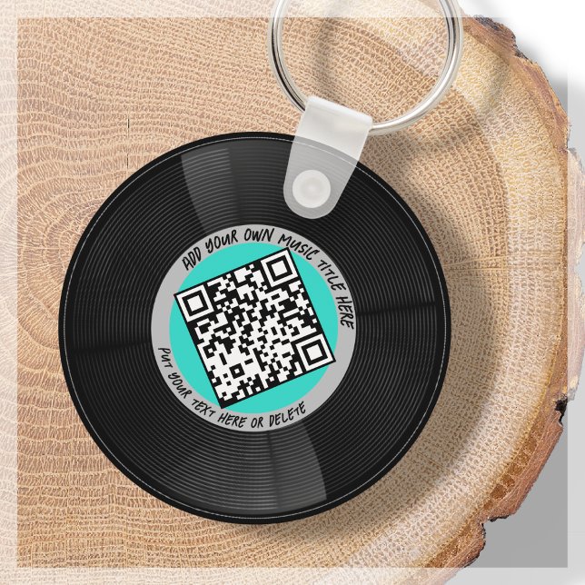 Vinyl | Musician DJ | QR Code Key Ring (Creator Uploaded)