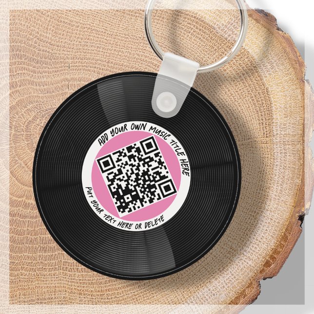 Vinyl | Musician DJ | QR Code Key Ring (Creator Uploaded)