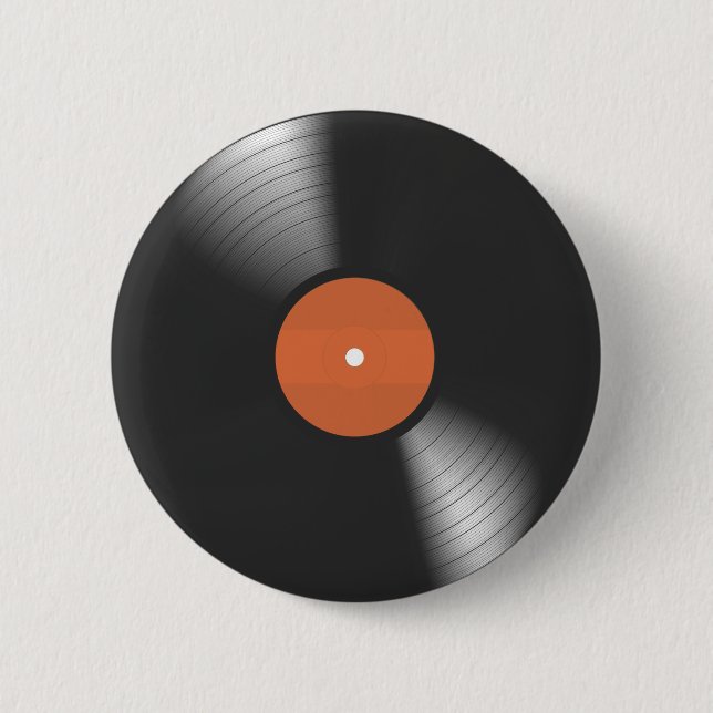 Vinyl Record 6 Cm Round Badge (Front)