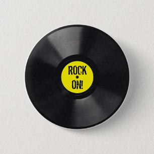 Vinyl Record 6 Cm Round Badge