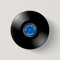 Vinyl Record Album Design Button