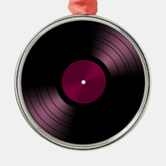 Vinyl Record Album in Pink Metal Tree Decoration