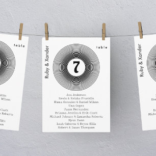 Vinyl Record Album Individual Table Seating Card