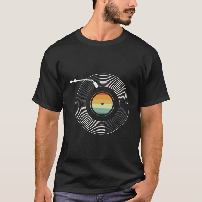Vinyl Record Album Music Player Audiophile T-Shirt (Front)