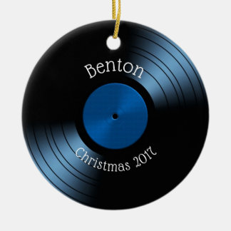 Vinyl Record Album - Retro 70s 45 Disc Ceramic Tree Decoration