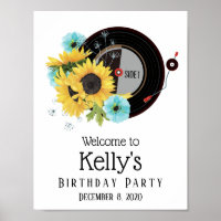 Vinyl Record birthday Poster