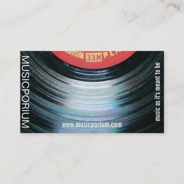 vinyl record business card (Front)
