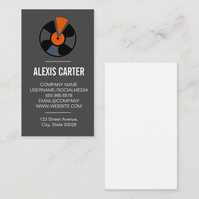Vinyl Record Business Card (Front/Back)