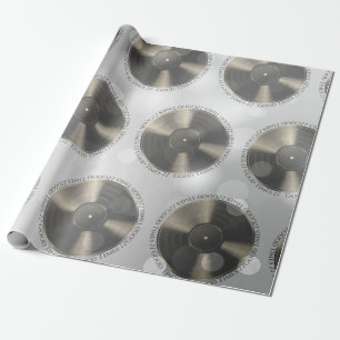 Vinyl Record Custom Wording Wrapping Paper