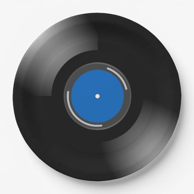 Vinyl Record Design Paper Plate (Front)