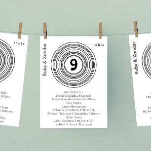 Vinyl Record Drawing Hanging Table Seating Card