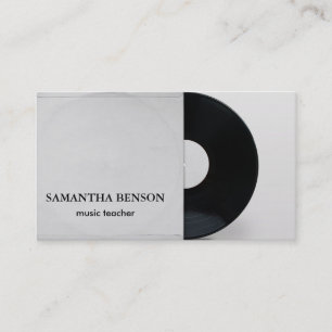 Vinyl Record Elegant Musician Vintage Business Card