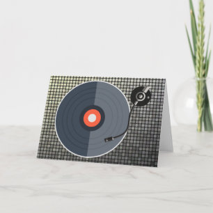 Vinyl Record Greeting Card