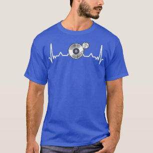 Vinyl Record Heartbeat Old School DJ House Music T-Shirt