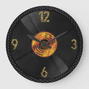 Vinyl Record  Large Clock