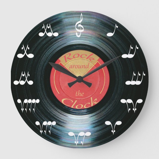 Vinyl Record Large Clock (Front)