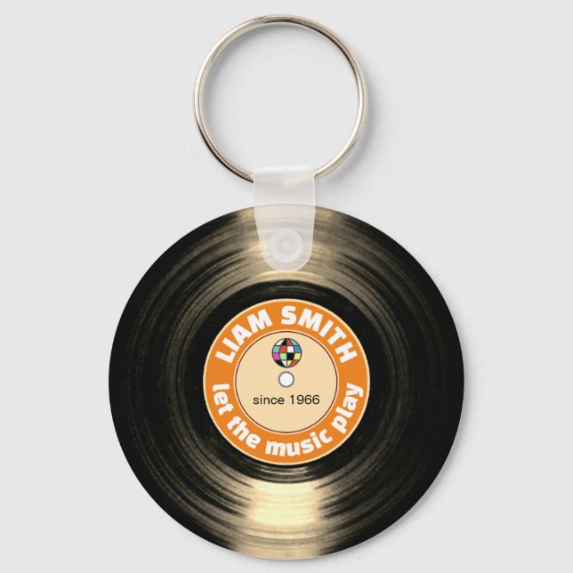 Vinyl Record Logo Keychain  (Front)