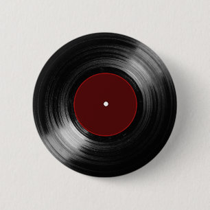 vinyl record long play 6 cm round badge
