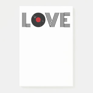 Vinyl record love post-it notes