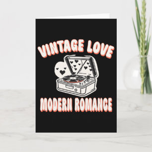 Vinyl Record Lover Valentine Vintage Love Modern R Card