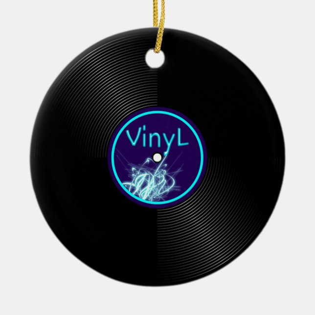 Vinyl Record LP Album 33 Ceramic Tree Decoration (Front)