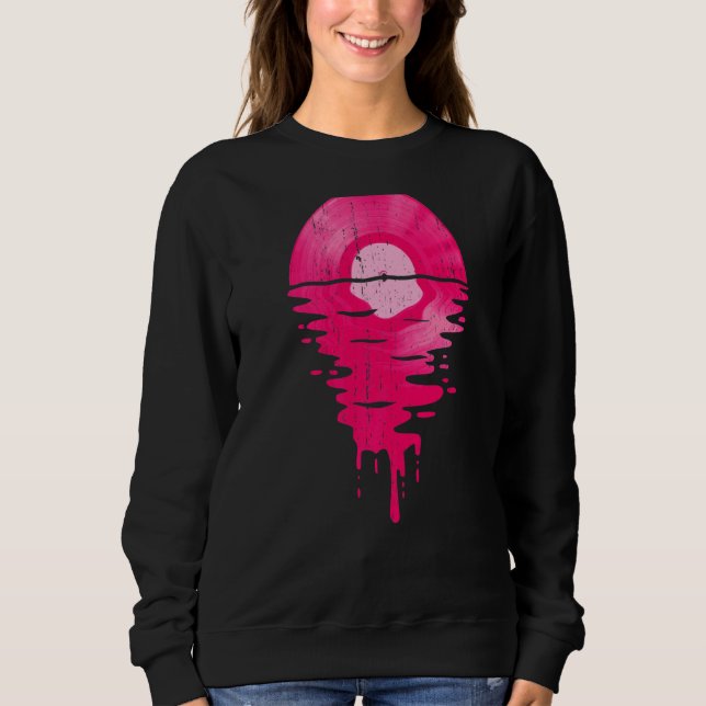 Vinyl Record Music Lp Classic 80s Sunset  2 Sweatshirt (Front)