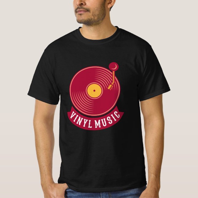 VINYL RECORD PLAYER VINYL RECORD Gift Retro Music T-Shirt (Front)