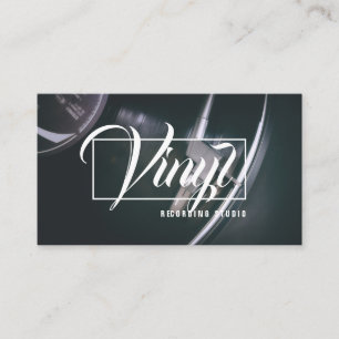 Vinyl Record , Recording Studio Music Shop Business Card
