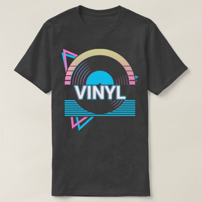 Vinyl Record Retro Music Retro Gift T-Shirt (Design Front)