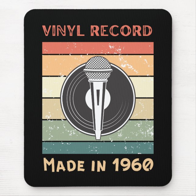 Vinyl record Retro style Mouse Pad (Front)