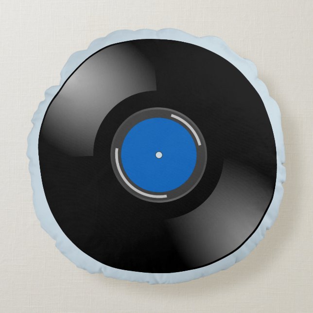 Vinyl Record Round Cushion (Front)