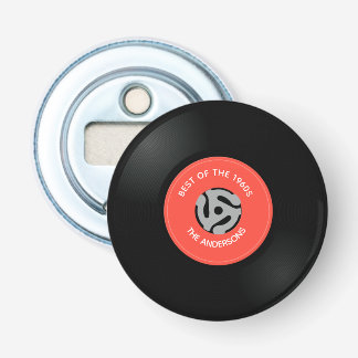 Vinyl Record Single Design Bottle Opener